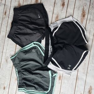 Lot of women's athletic shorts. XS. Nike, ua, adidas